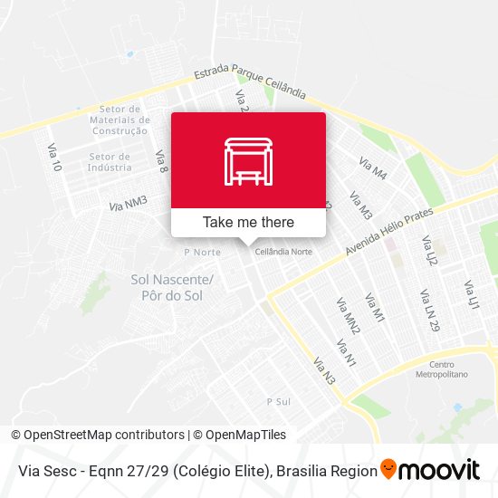Via Sesc - Eqnn 27 / 29 (Colégio Elite) map