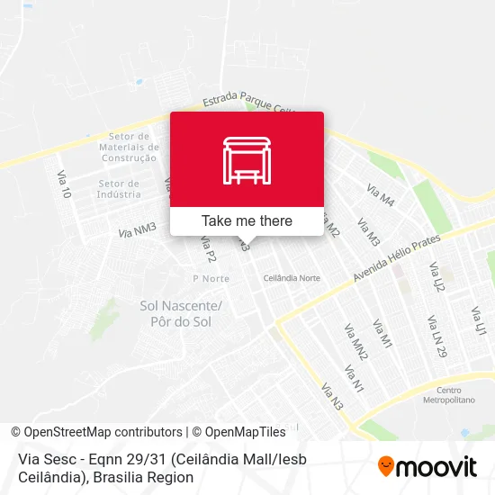 Via Sesc - Eqnn 29 / 31 (Ceilândia Mall / Iesb Ceilândia) map
