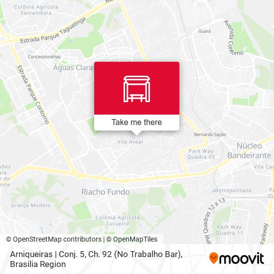 Arniqueiras | Conj. 5, Ch. 92 (No Trabalho Bar) map