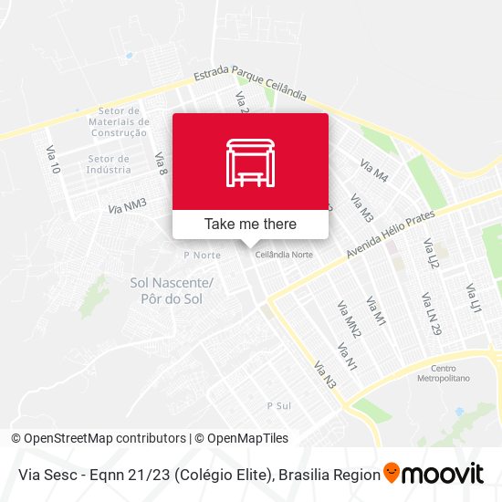 Via Sesc - Eqnn 21 / 23 (Colégio Elite) map