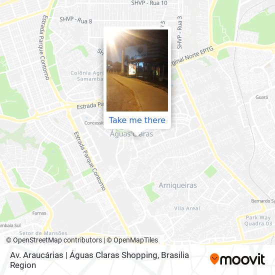 Mapa Av. Araucárias | Águas Claras Shopping