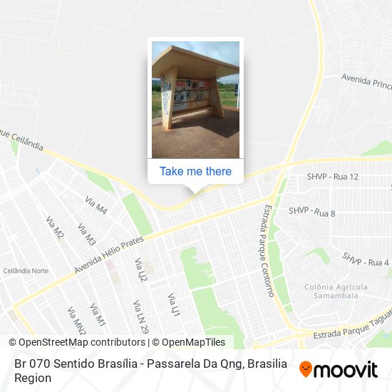 Mapa Br 070 Sentido Brasília - Passarela Da Qng