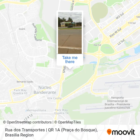 Rua dos Transportes | QR 1A (Praça do Bosque) map
