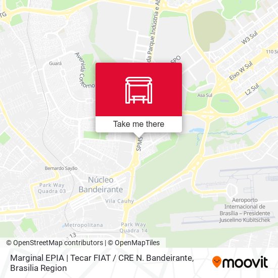 Marginal EPIA | Tecar FIAT / CRE N. Bandeirante map