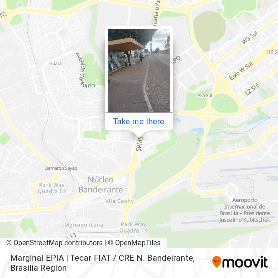 Marginal EPIA | Tecar FIAT / CRE N. Bandeirante map