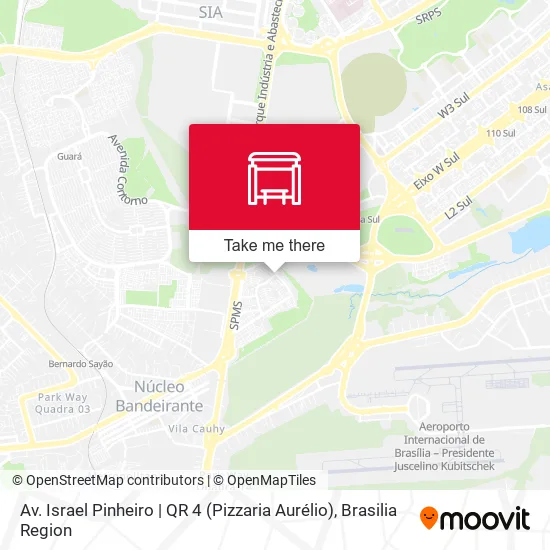 Av. Israel Pinheiro | QR 4 (Pizzaria Aurélio) map
