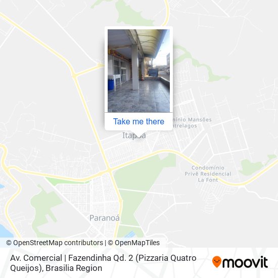 Av. Comercial | Fazendinha Qd. 2 (Pizzaria Quatro Queijos) map