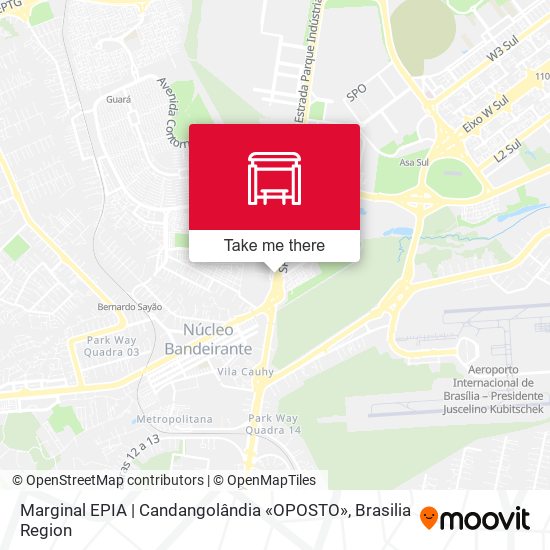Marginal EPIA | Candangolândia «OPOSTO» map