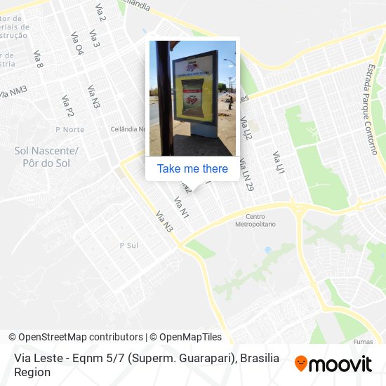 Via Leste - Eqnm 5 / 7 (Superm. Guarapari) map