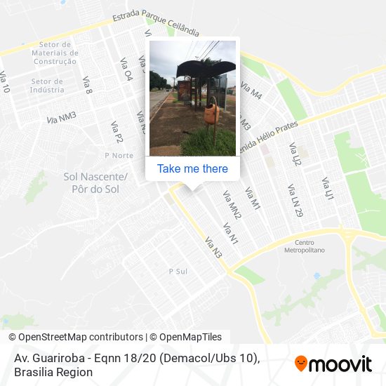 Mapa Av. Guariroba - Eqnn 18 / 20 (Demacol / Ubs 10)