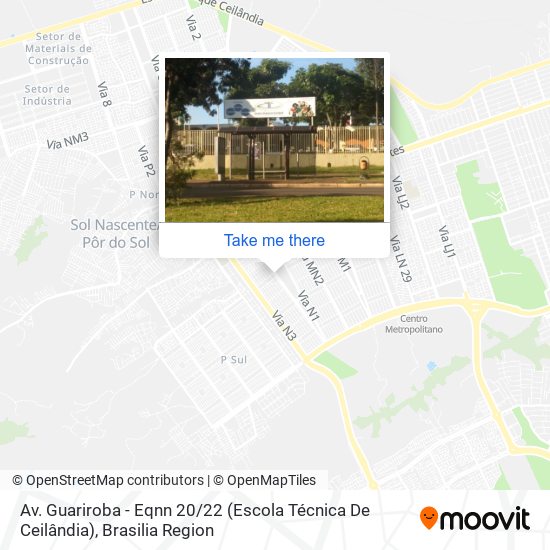 Mapa Av. Guariroba - Eqnn 20 / 22 (Escola Técnica De Ceilândia)