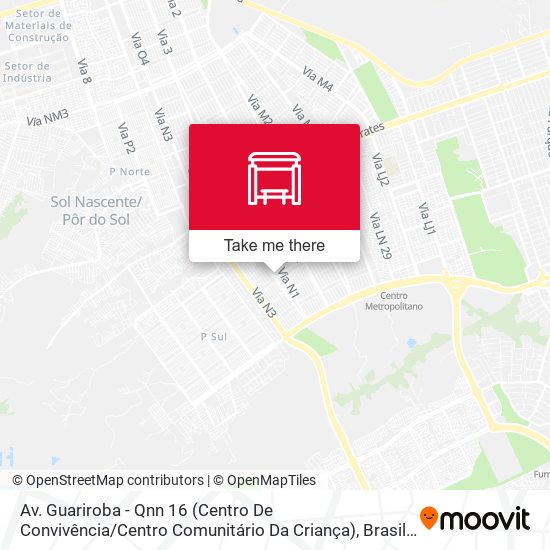 Mapa Av. Guariroba - Qnn 16 (Centro De Convivência / Centro Comunitário Da Criança)