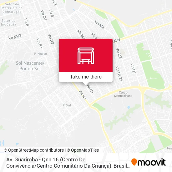 Av. Guariroba - Qnn 16 (Centro De Convivência / Centro Comunitário Da Criança) map