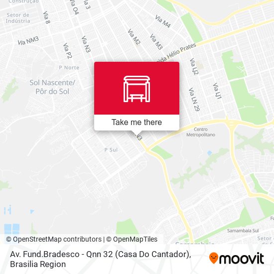 Mapa Av. Fund.Bradesco - Qnn 32 (Casa Do Cantador)