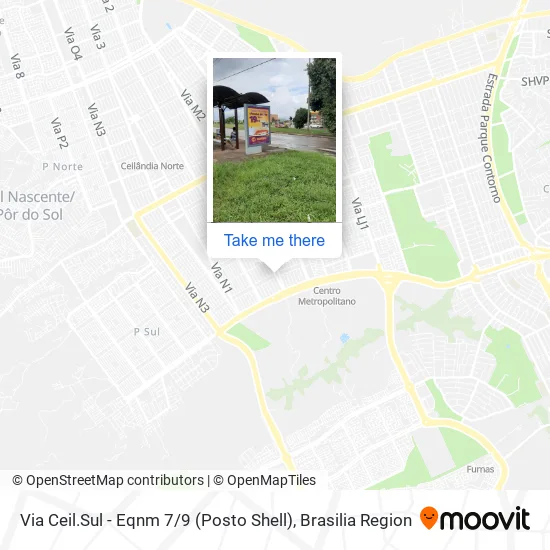 Via Ceil.Sul - Eqnm 7 / 9 (Posto Shell) map