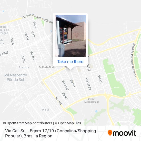 Via Ceil.Sul - Eqnm 17 / 19 (Gonçalina / Shopping Popular) map