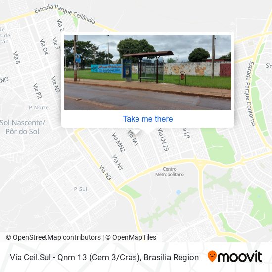 Via Ceil.Sul - Qnm 13 (Cem 3 / Cras) map