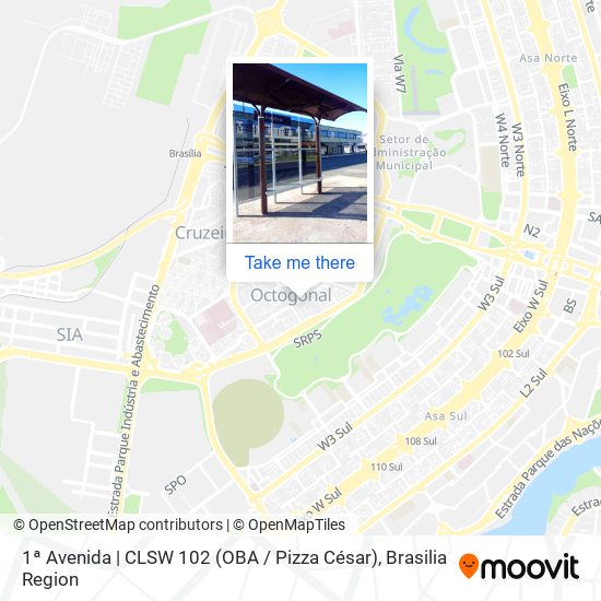 1ª Avenida | CLSW 102 (OBA / Pizza César) map