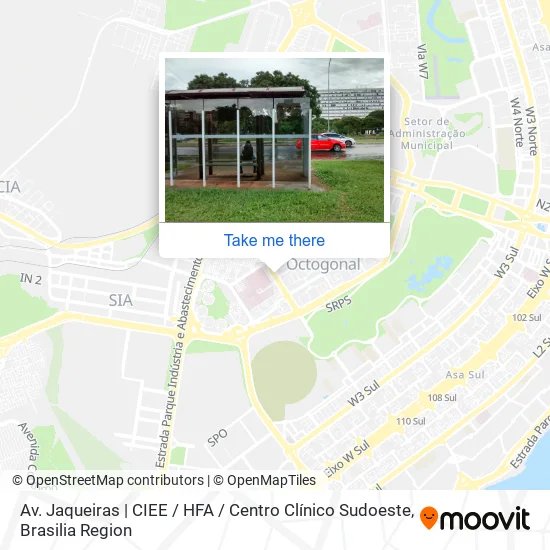 Av. Jaqueiras | CIEE / HFA / Centro Clínico Sudoeste map