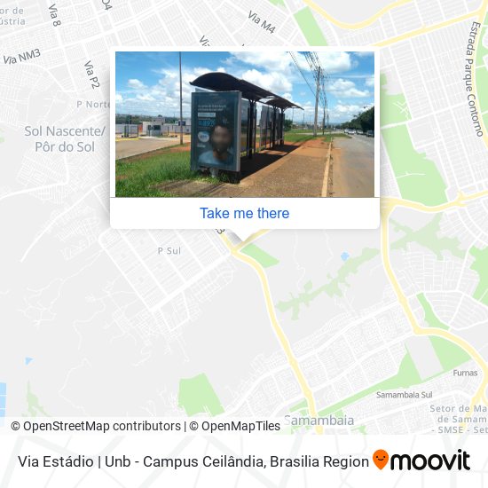 Mapa Via Estádio | Unb - Campus Ceilândia