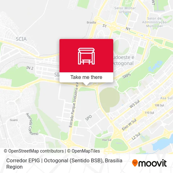 Corredor EPIG | Octogonal (Sentido BSB) map