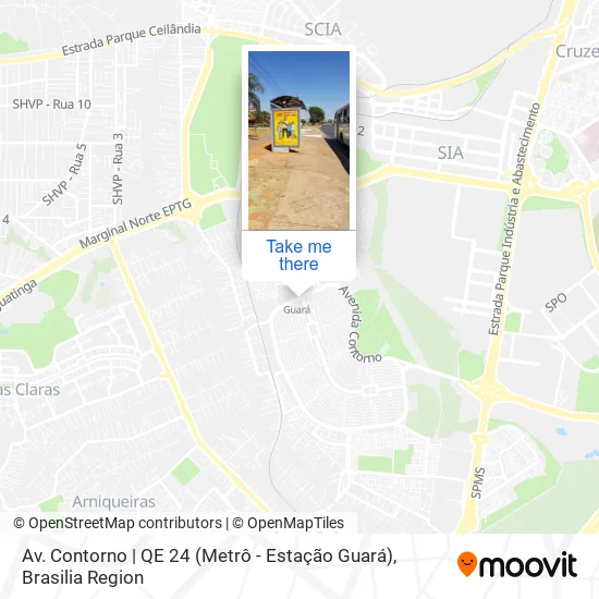Av. Contorno | QE 24 (Metrô - Estação Guará) map
