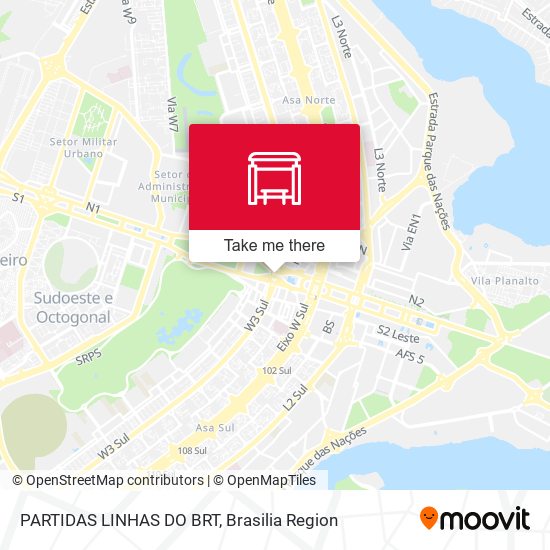 Mapa PARTIDAS LINHAS DO BRT