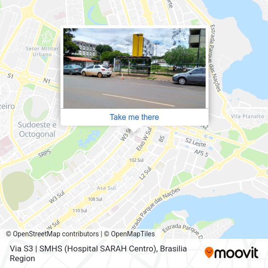 Via S3 | SMHS (Hospital SARAH Centro) map