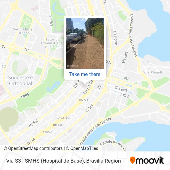 Via S3 | SMHS (Hospital de Base) map