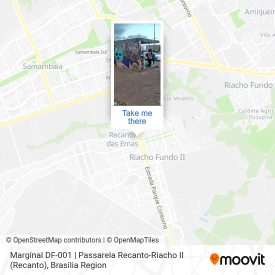 Marginal DF-001 | Passarela Recanto-Riacho II map