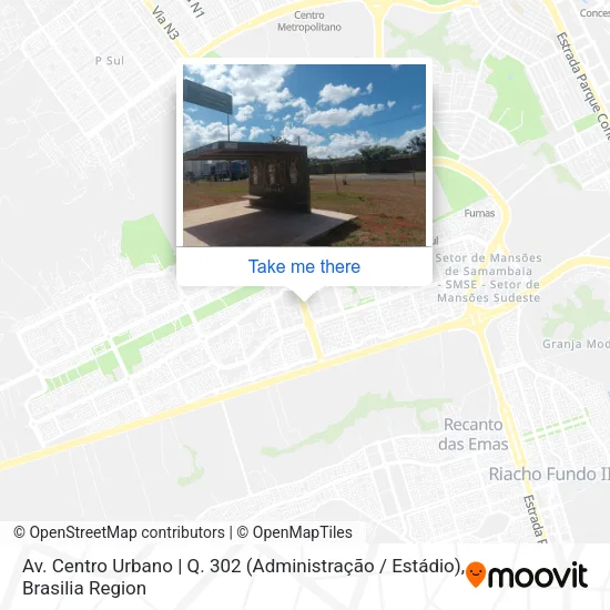 Av. Centro Urbano | Q. 302 (Administração / Estádio) map