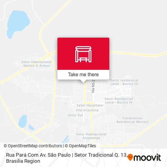 Rua Pará Com Av. São Paulo | Setor Tradicional Q. 13 map