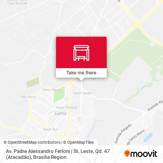 Mapa Av. Padre Alessandro Ferloni | St. Leste, Qd. 47 (Atacadão)