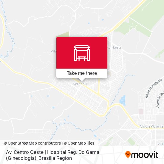 Mapa Av. Centro Oeste | Hospital Reg. Do Gama (Ginecologia)