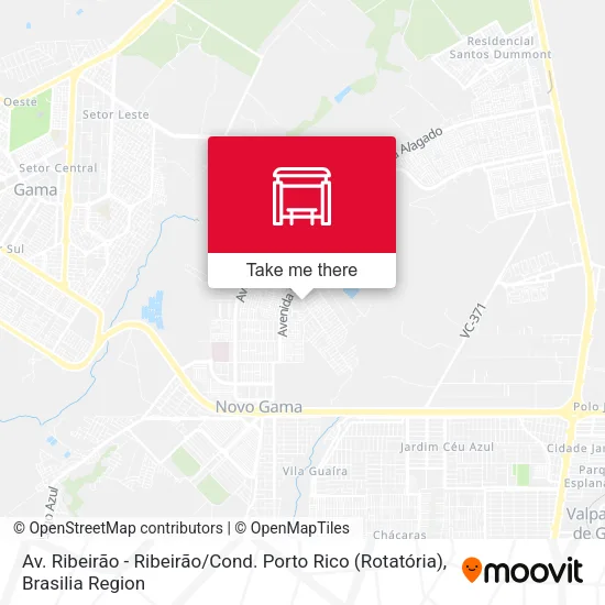 Av. Ribeirão - Ribeirão / Cond. Porto Rico (Rotatória) map