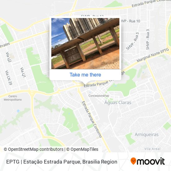 Mapa EPTG | Estação Estrada Parque