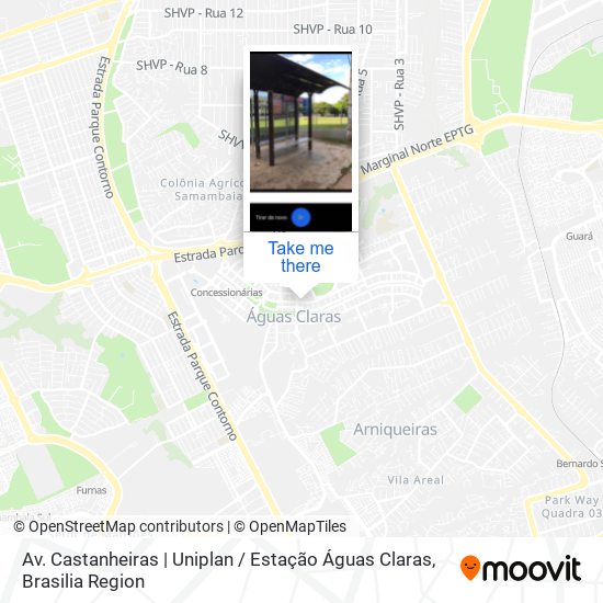 Mapa Av. Castanheiras | Uniplan / Estação Águas Claras