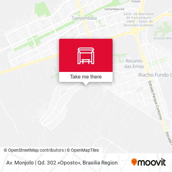 Mapa Av. Monjolo | Qd. 302 «Oposto»