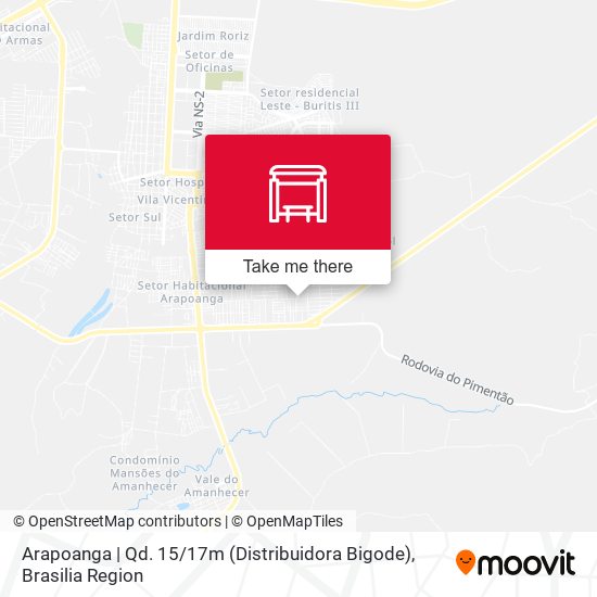 Arapoanga | Qd. 15 / 17m (Distribuidora Bigode) map
