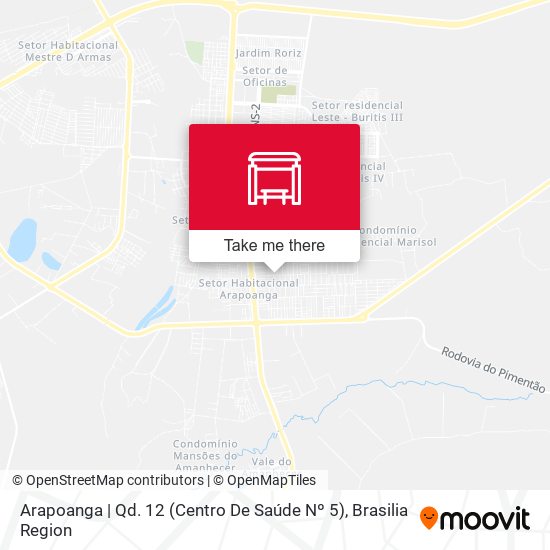 Arapoanga | Qd. 12 (Centro De Saúde Nº 5) map