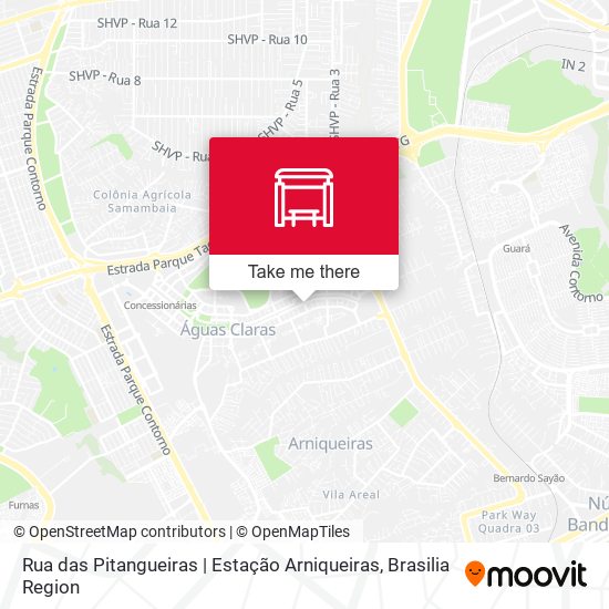 Rua das Pitangueiras | Estação Arniqueiras map