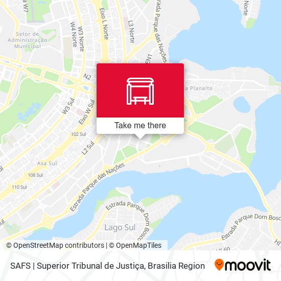 SAFS | Superior Tribunal de Justiça map