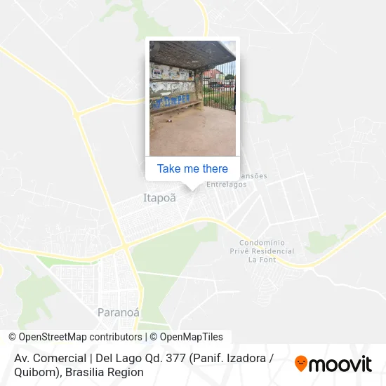 Av. Comercial | Del Lago Qd. 377 (Panif. Izadora / Quibom) map