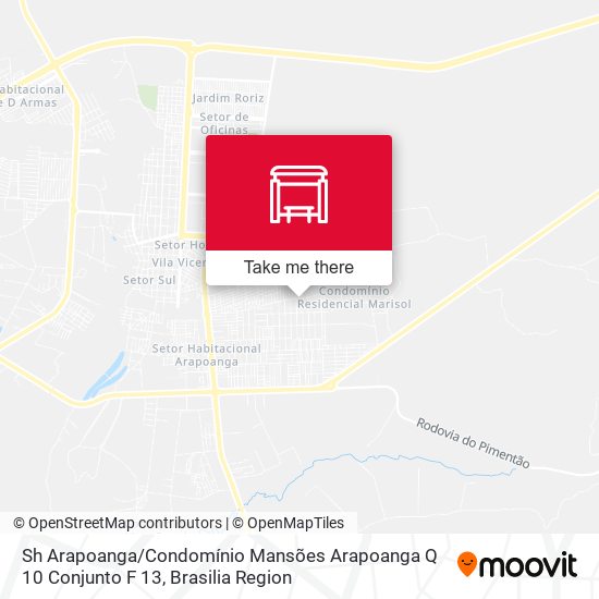 Sh Arapoanga / Condomínio Mansões Arapoanga Q 10 Conjunto F 13 map