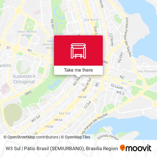 W3 Sul | Pátio Brasil (SEMIURBANO) map