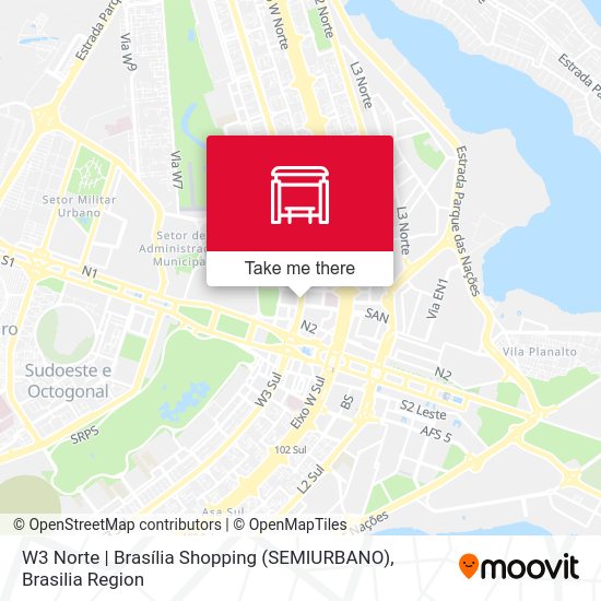 W3 Norte | Brasília Shopping (SEMIURBANO) map