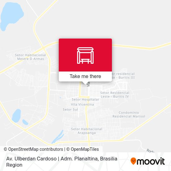 Av. Ulberdan Cardoso | Adm. Planaltina map