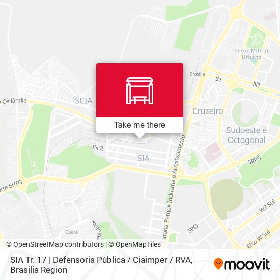 SIA Tr. 17 | Defensoria Pública / Ciaimper / RVA map