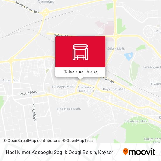Haci Nimet Koseoglu Saglik Ocagi Belsin map
