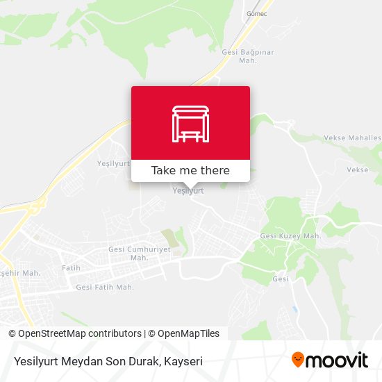 Yesilyurt Meydan Son Durak map